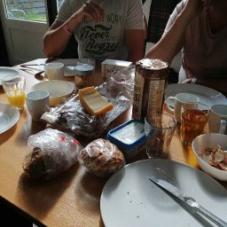 At the breakfast table