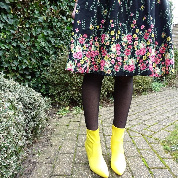 yellow ankle boots