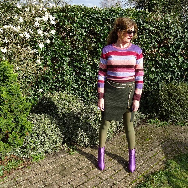 sweater over dress outfit