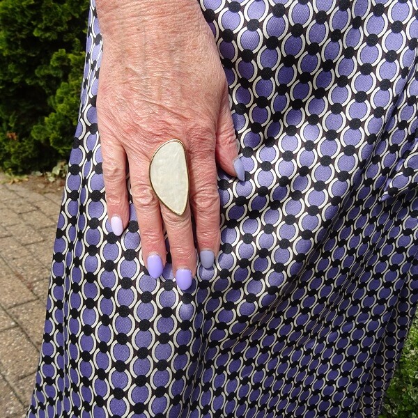 statement white ring