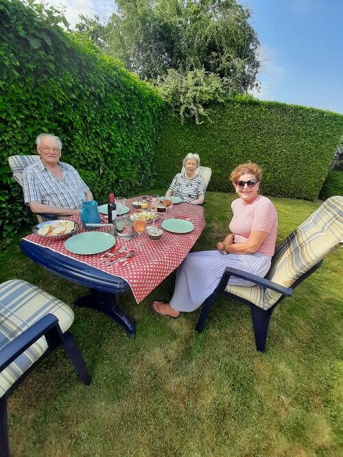 install week, having a bbq with my inlaws