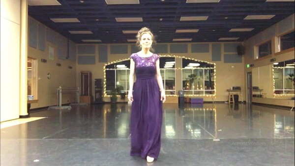 party dress in purple