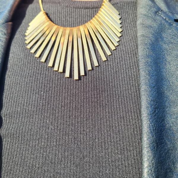 golden statement necklace