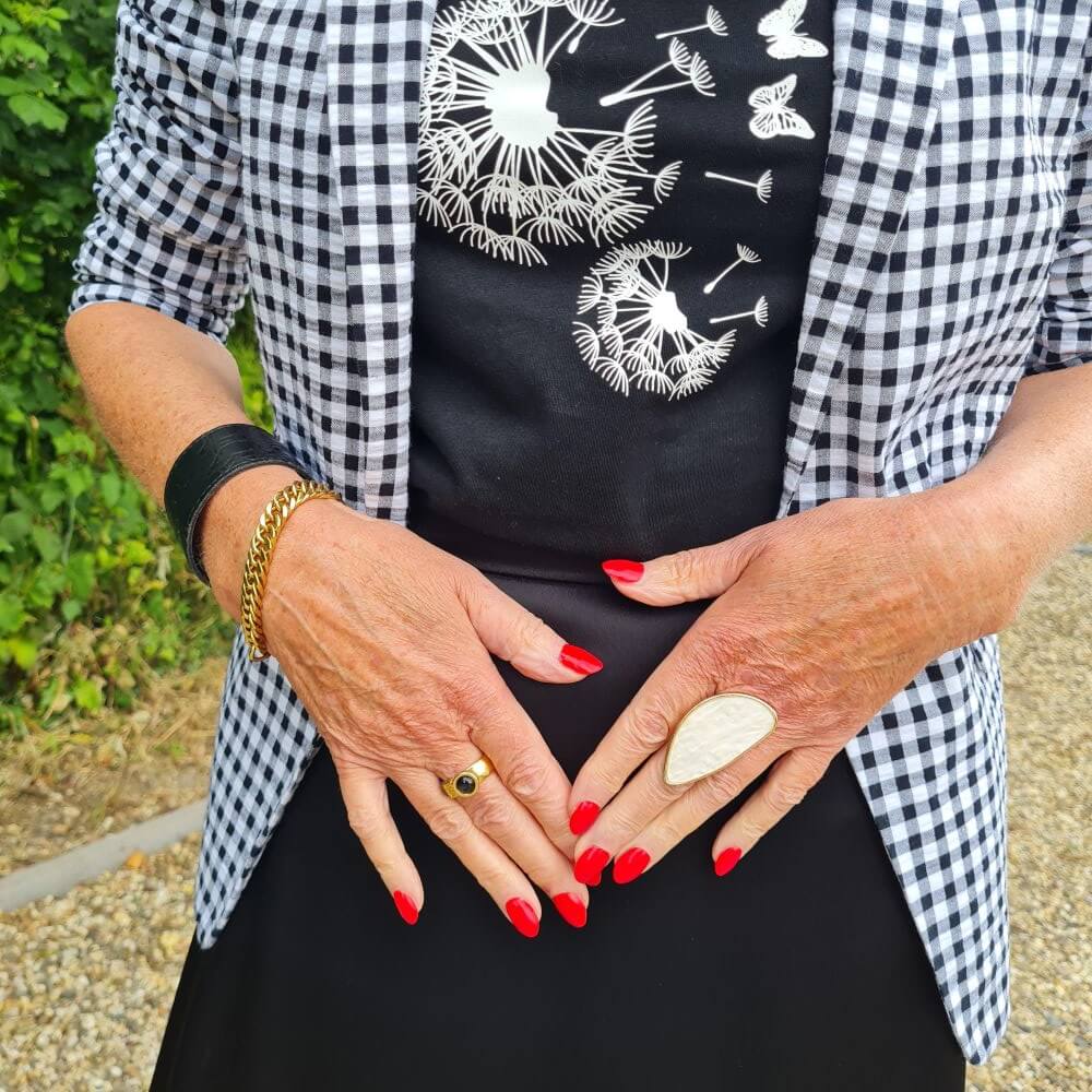 statement white ring