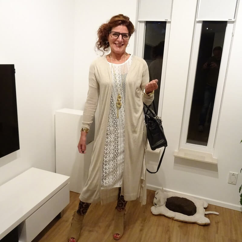 sheer crochet dress