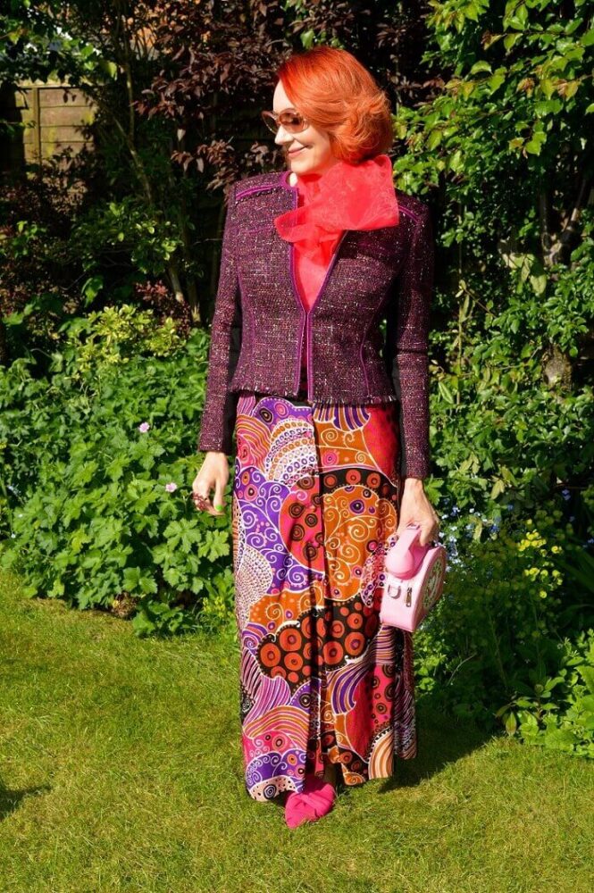 long skirt and a short jacket