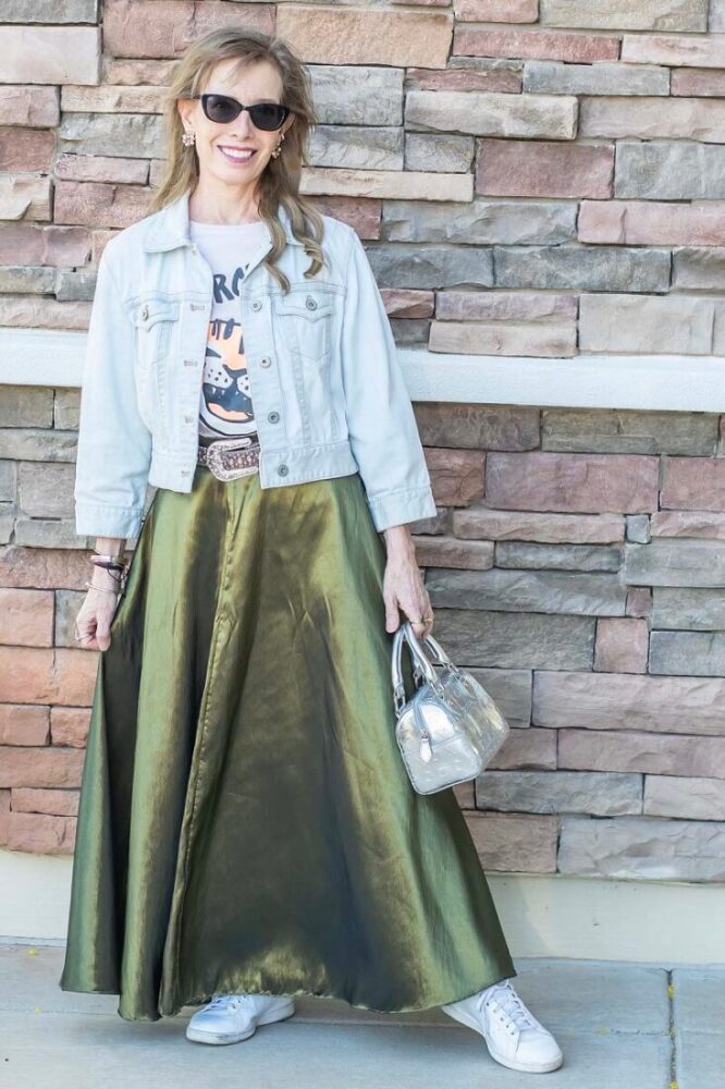 long skirt and short jacket
