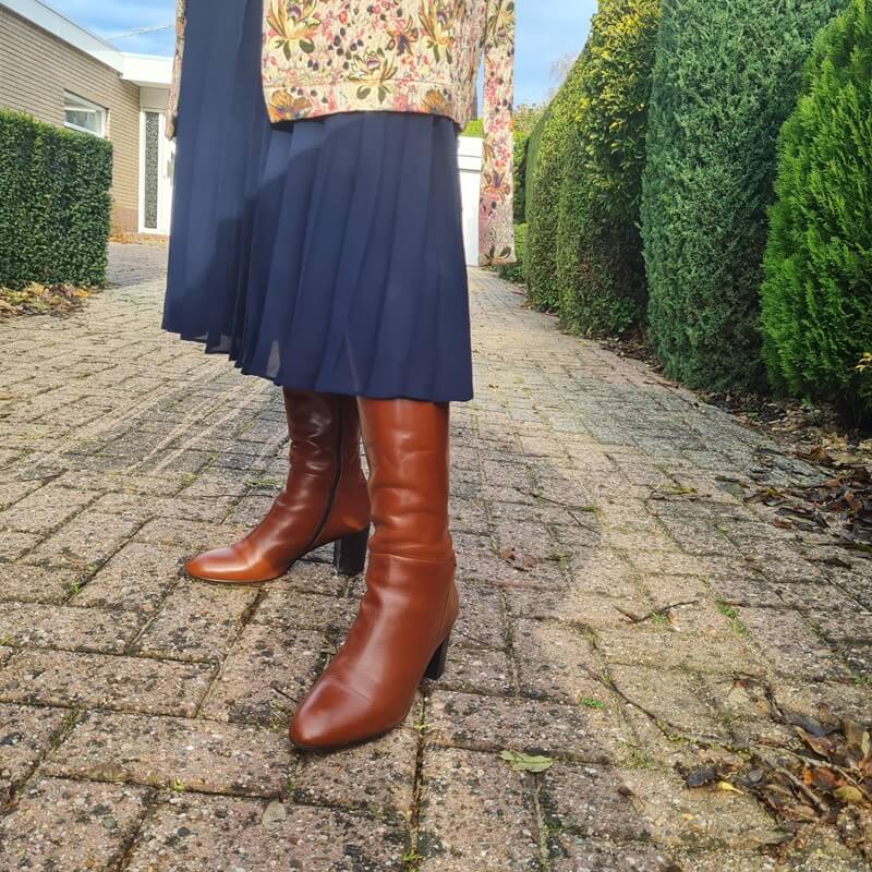 brown leather boots