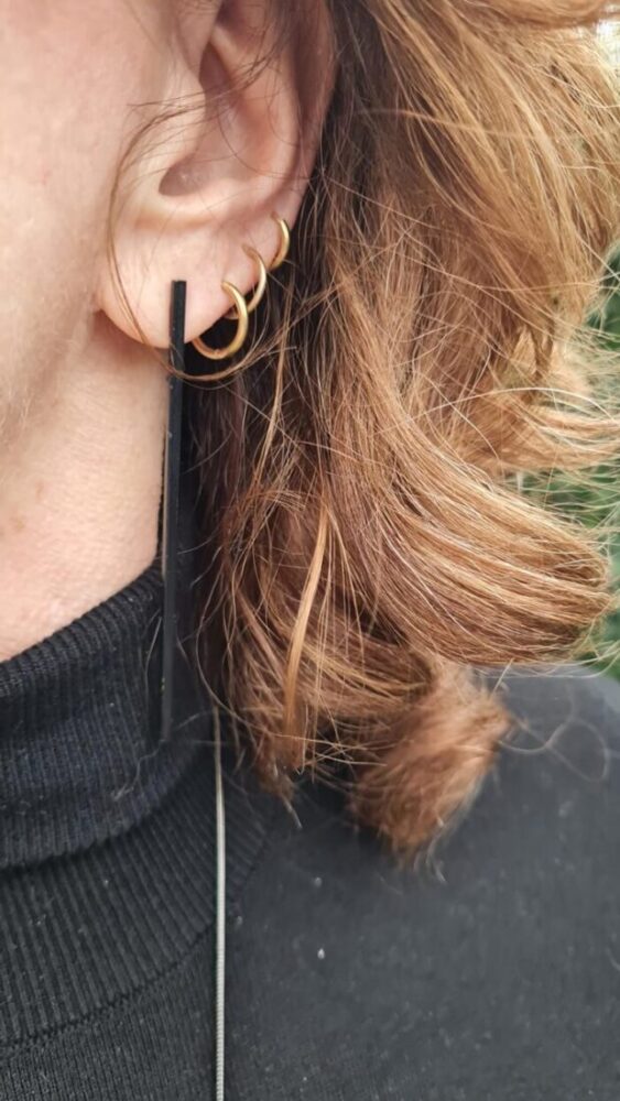 black earrings