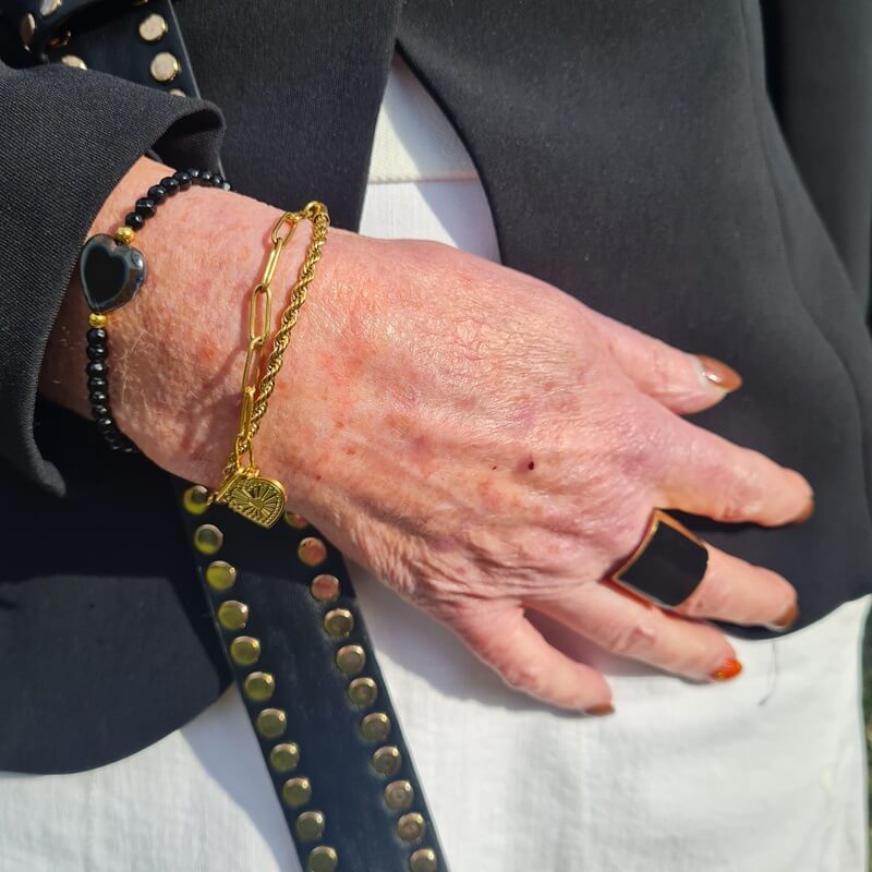 bracelets and statement ring