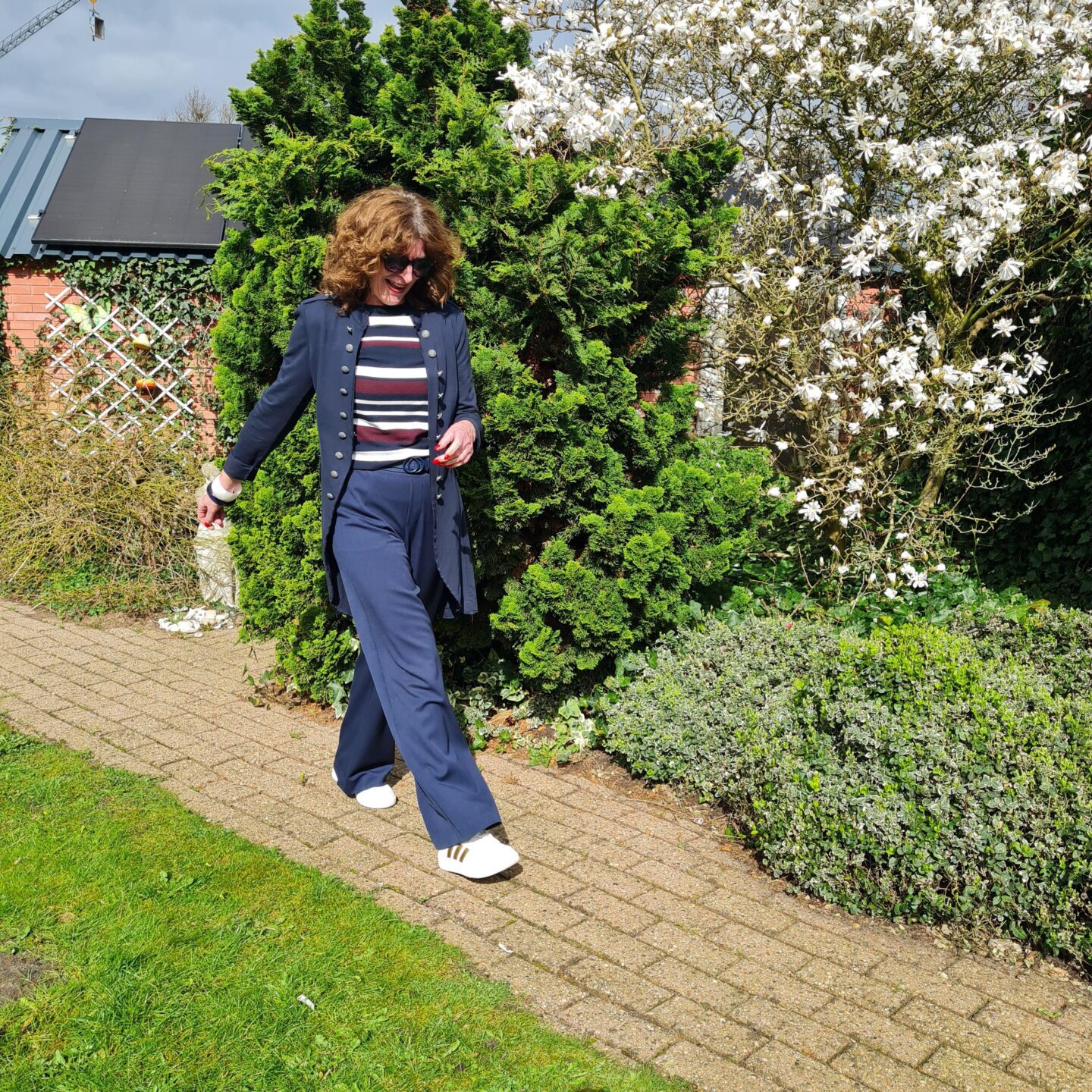 striped jumper outfit