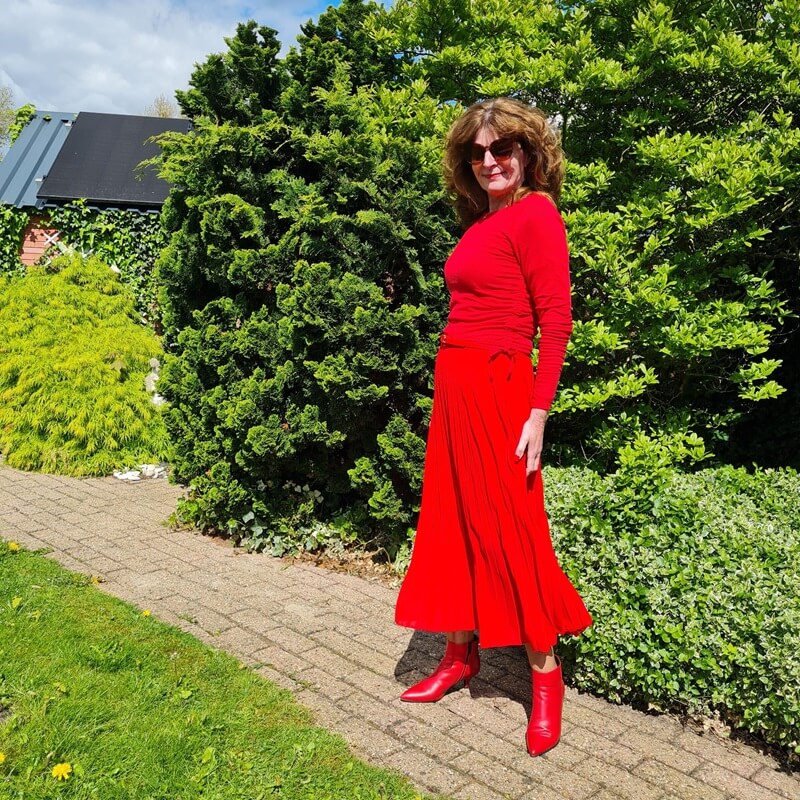 How to rock a red outfit when you always wear black Nancys Fashion Style