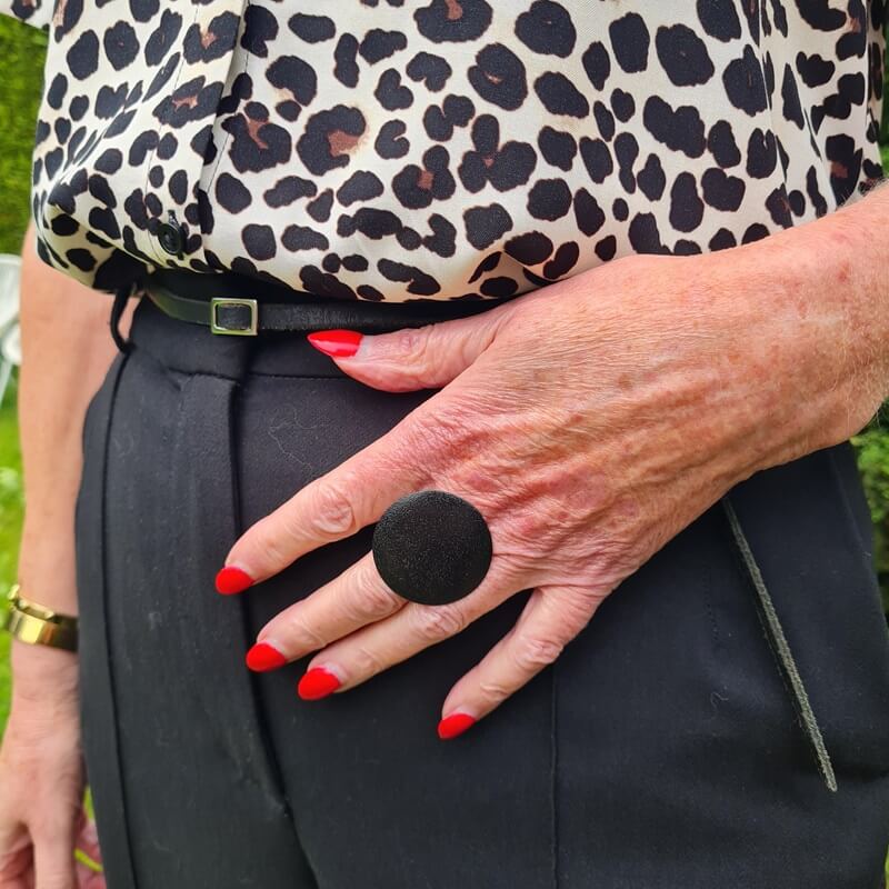 black statement ring