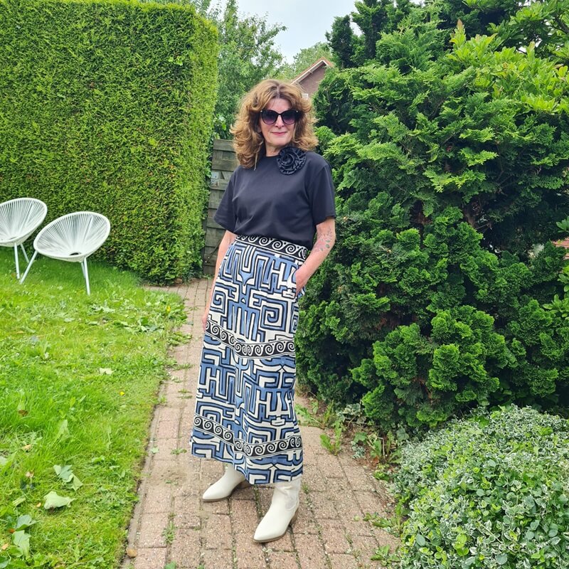 black and white and light bluelook