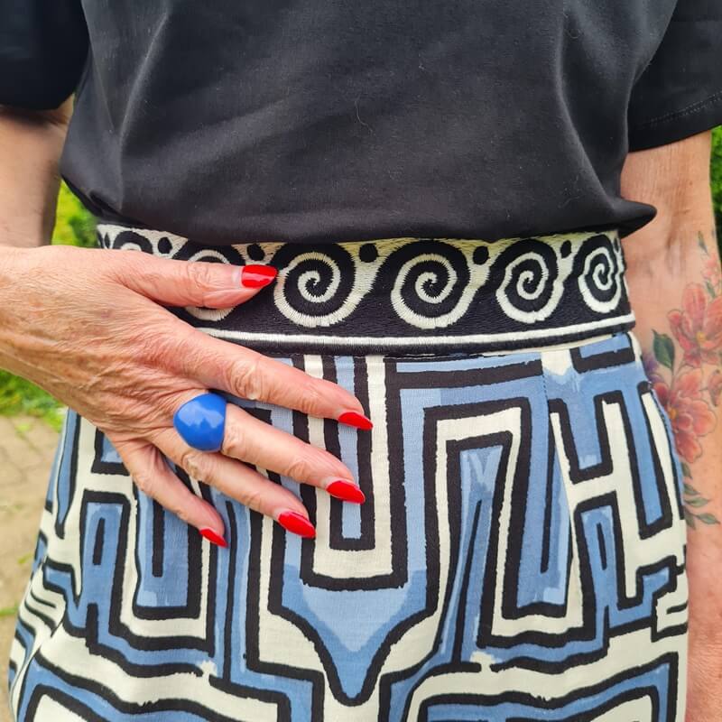 light blue statement ring