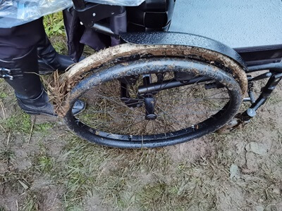 when you take your wheelchair to a festival
