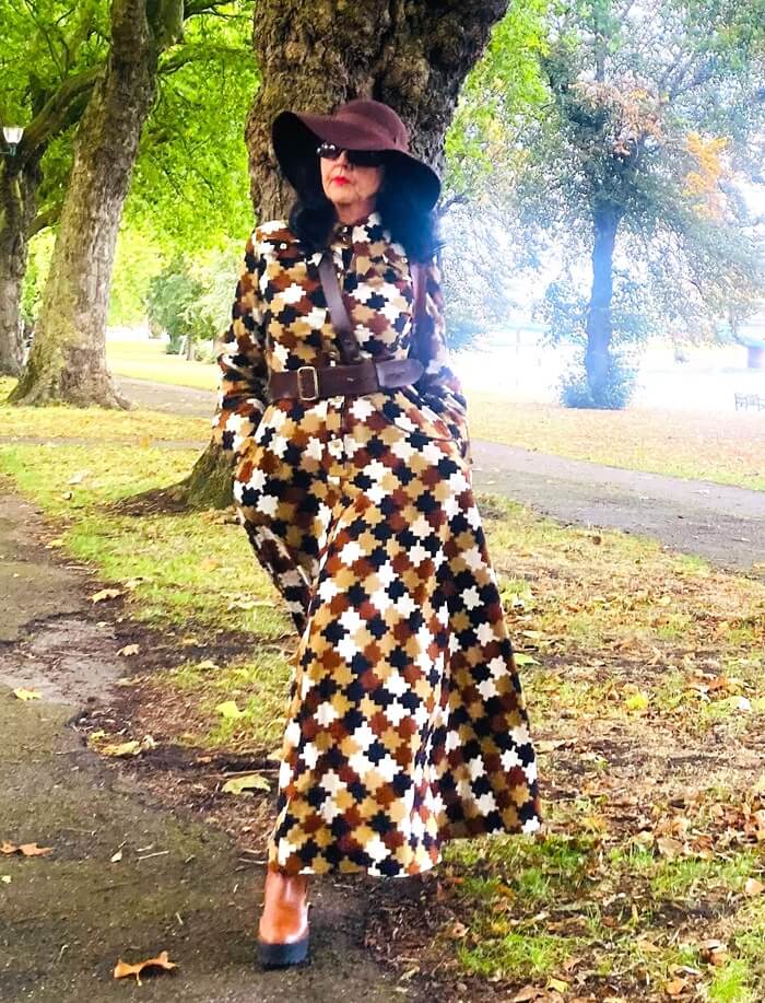 pre loved dress in fall colours