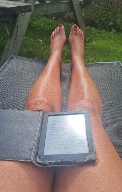 reading in our garden