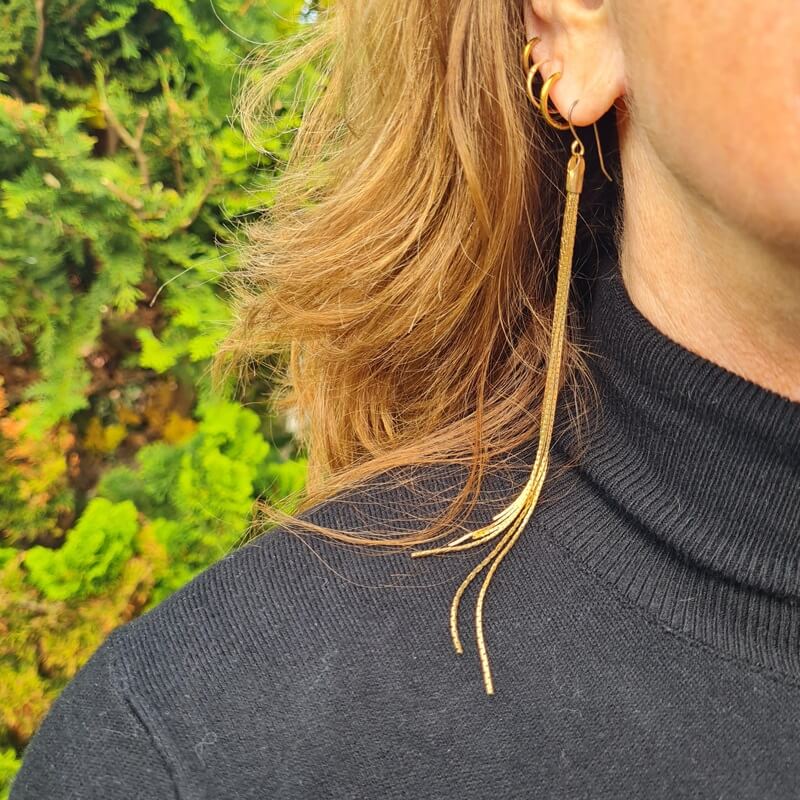 statement golden earrings
