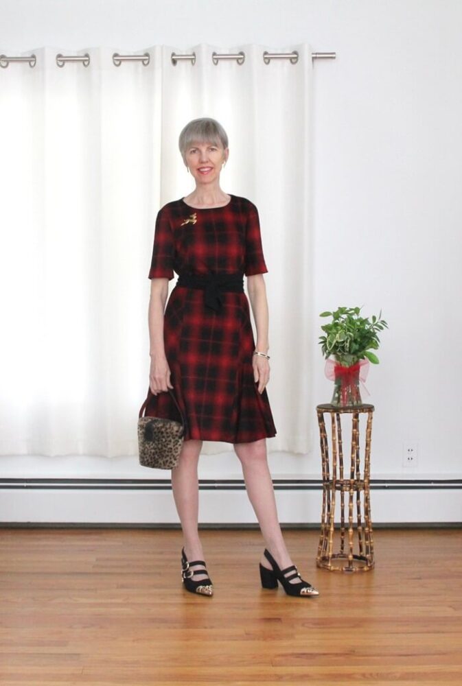 black and red dress
