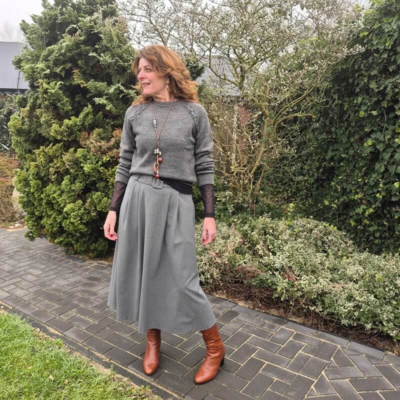 sheer top under a jumper