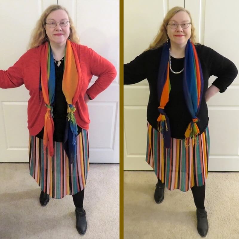 rainbow scarf