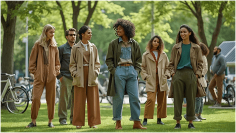 Diverse urban fashion showcase