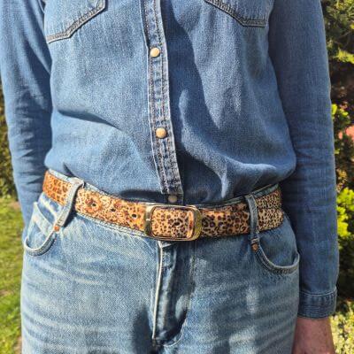 leopard print belt