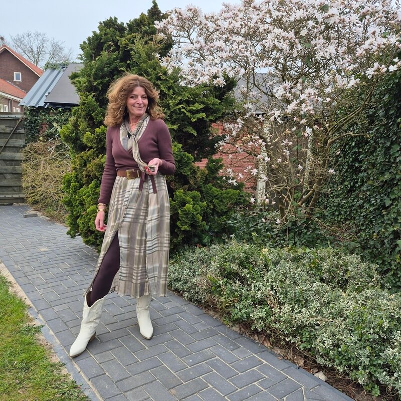 brown ballet cardigan