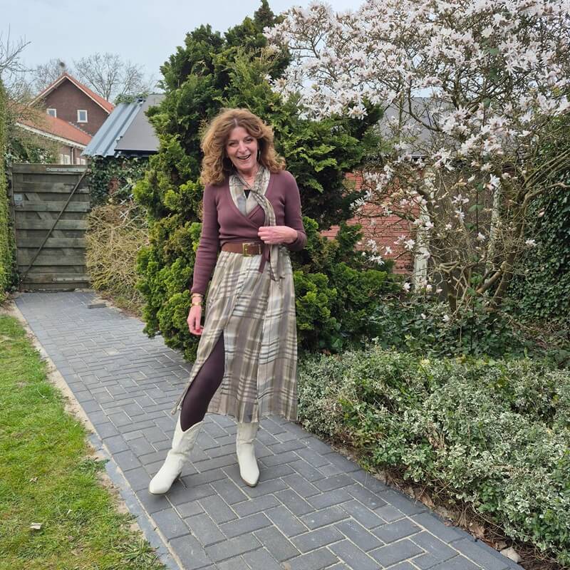 transforming a winter outfit for spring