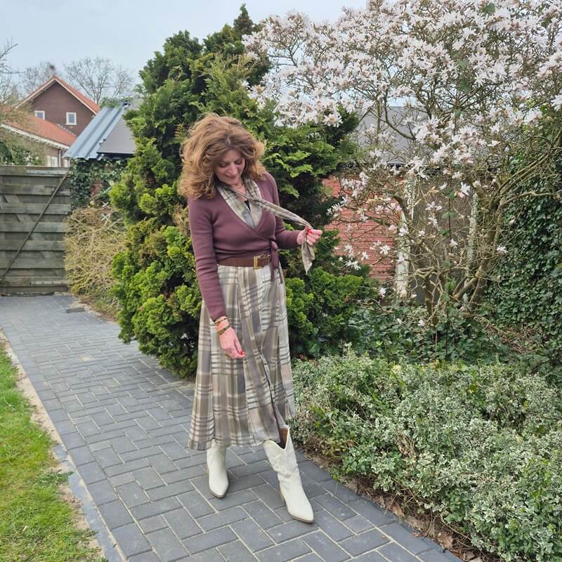 transforming a winter outfit for spring