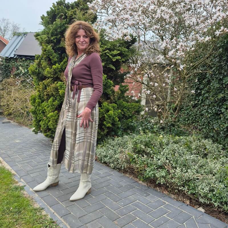 transforming a winter outfit for spring