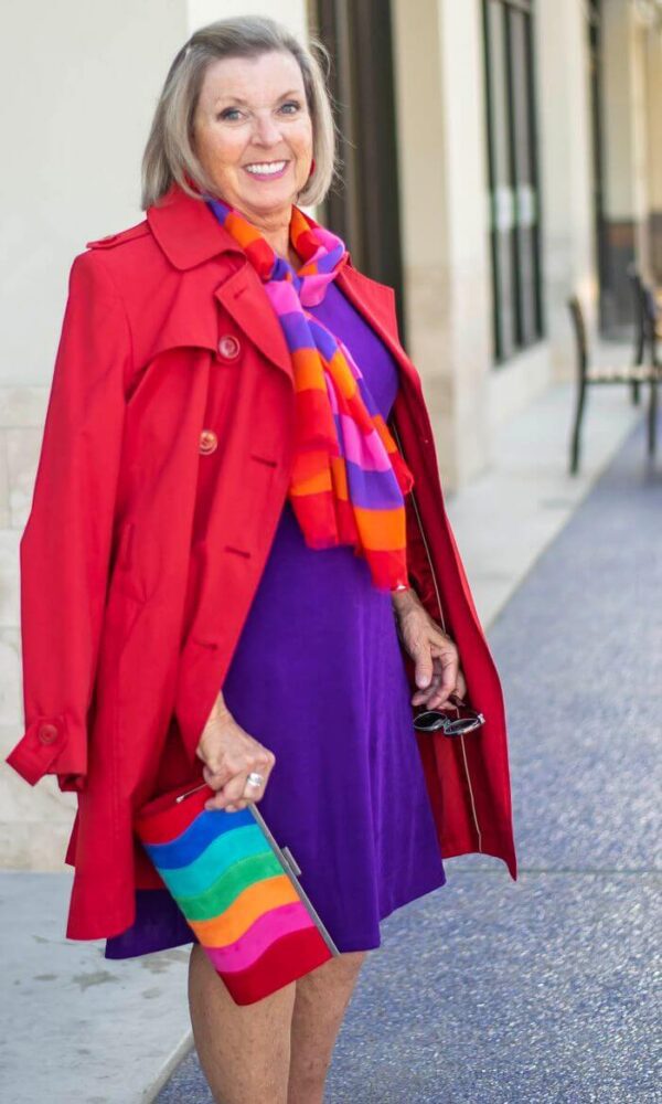 red rain coat