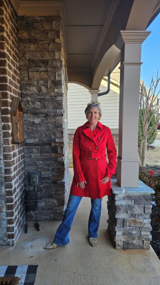 Red trenchcoat