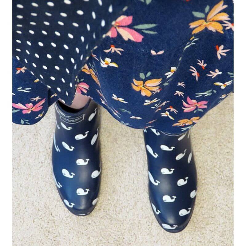 blue rain boots
