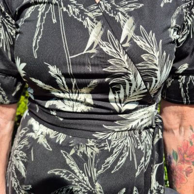 fauw wrap dress