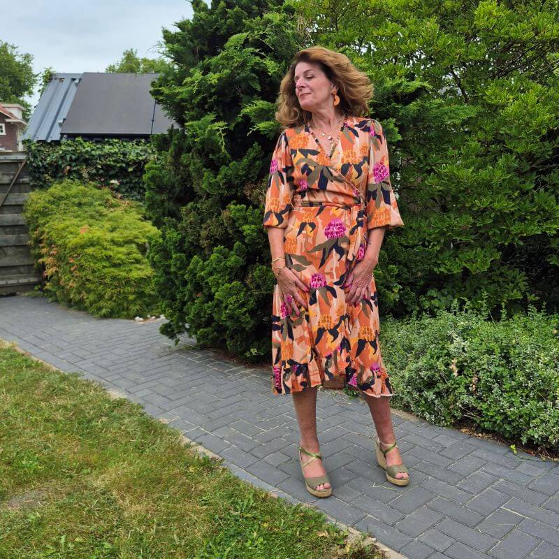 wrap dress with espadrilles