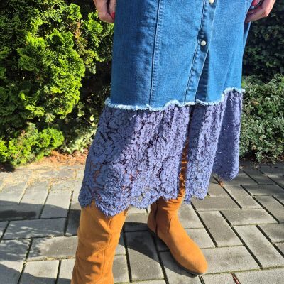 denim and lace