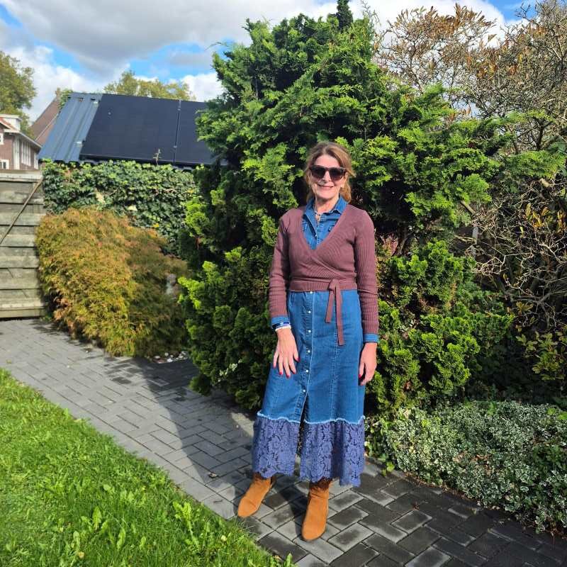 brown ballet cardigan