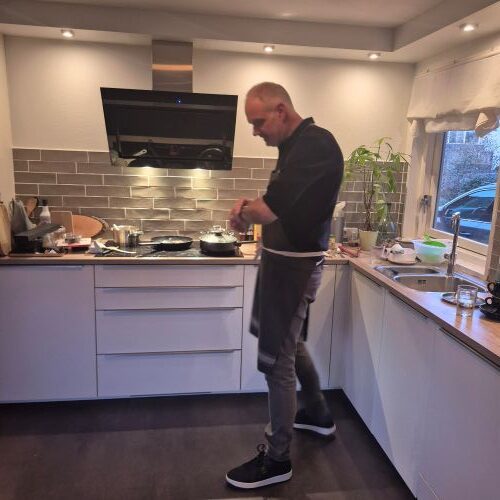 Gerben in the kitchen