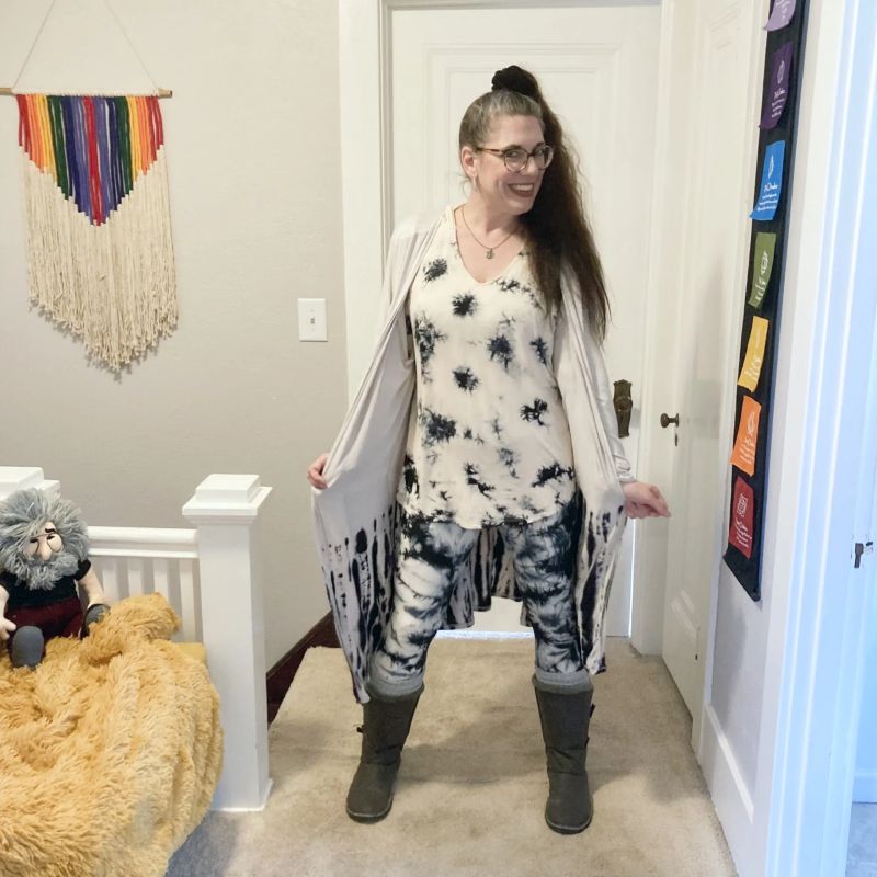 black and white outfit